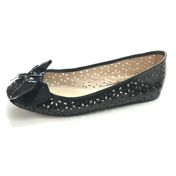 Prada Cipria Eyelet perforated patent bow flats - Picture 7 of 8